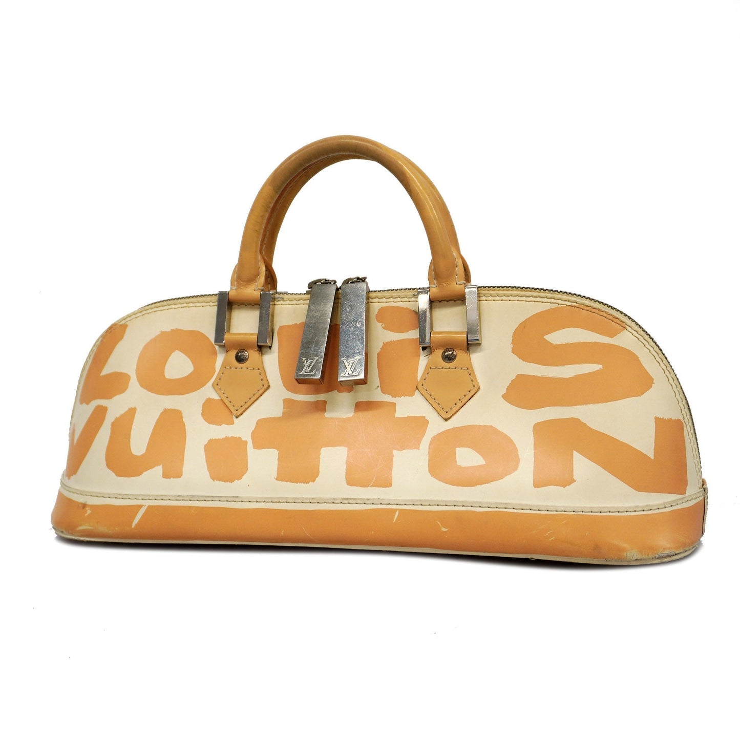 Louis VuittonAuth Monogram Graffiti Alma Horizontal Women's Handbag Beig