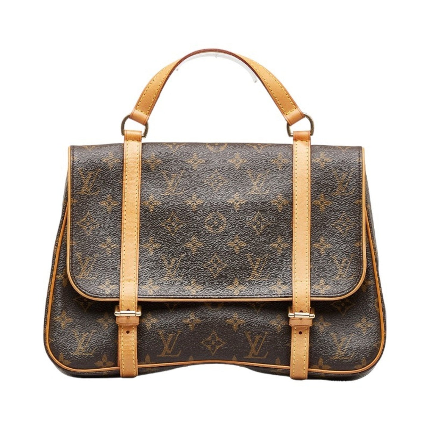 LOUIS VUITTON Monogram Marel Sack Ad Rucksack Backpack Brown PVC Leather Ladies