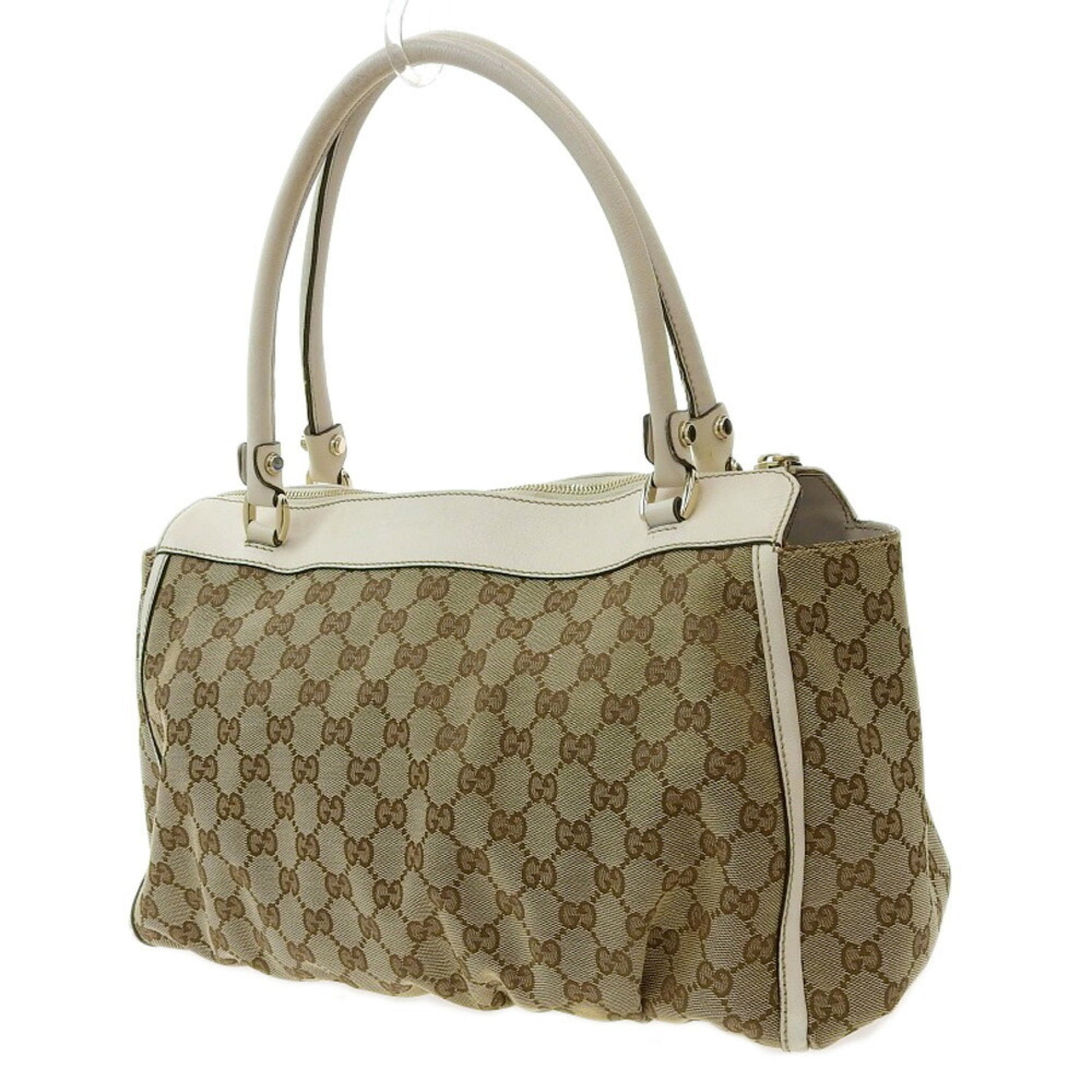 Gucci Lou Leather Canvas Tote
