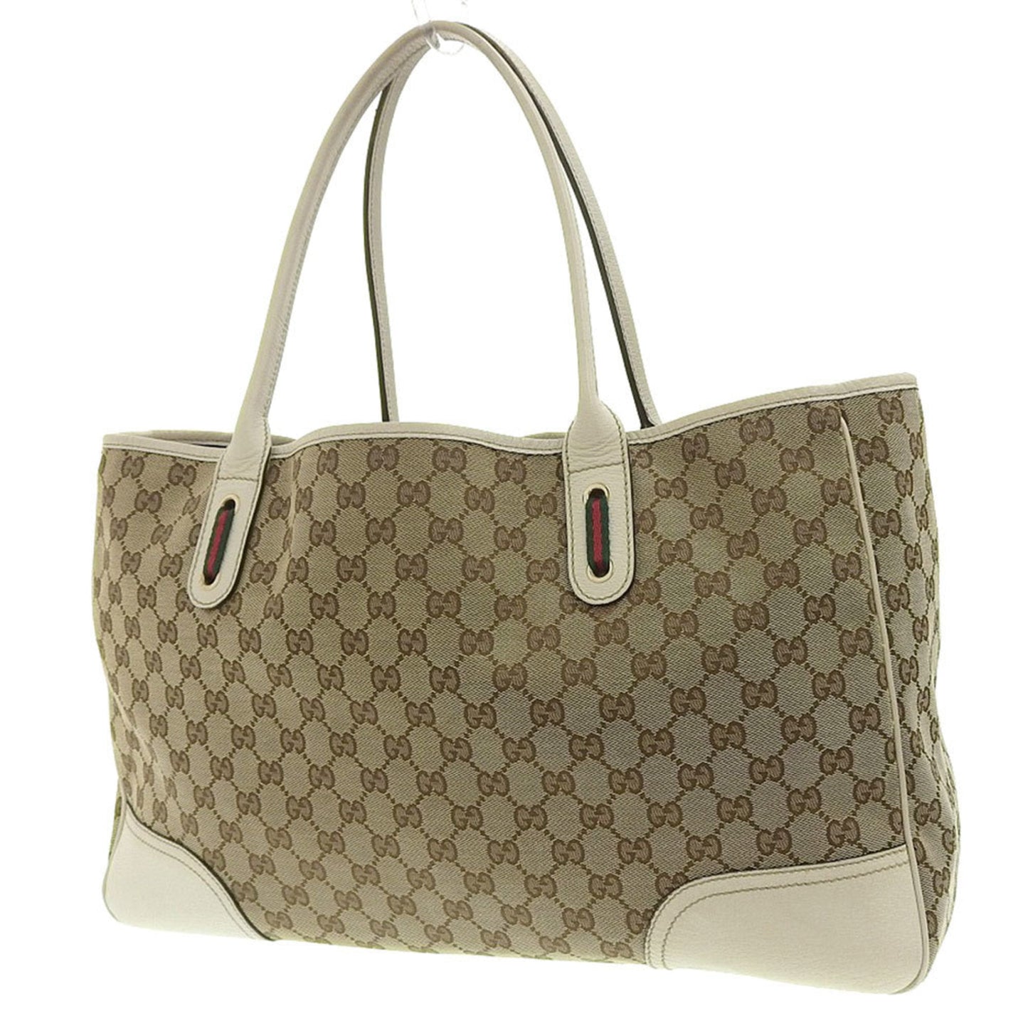 Gucci Lou Leather Canvas Tote