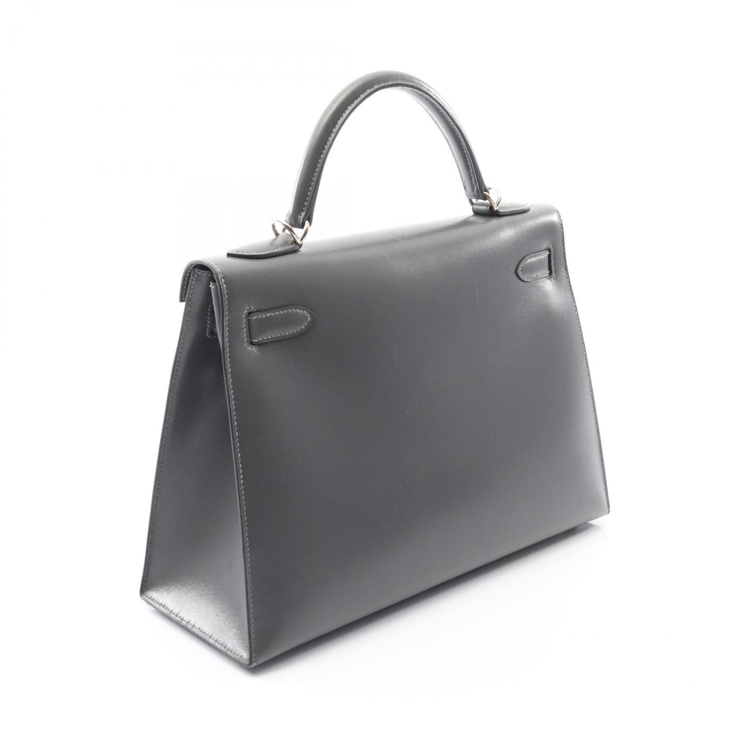 Hermes Gray Tadelakt Leather Handbag ( )