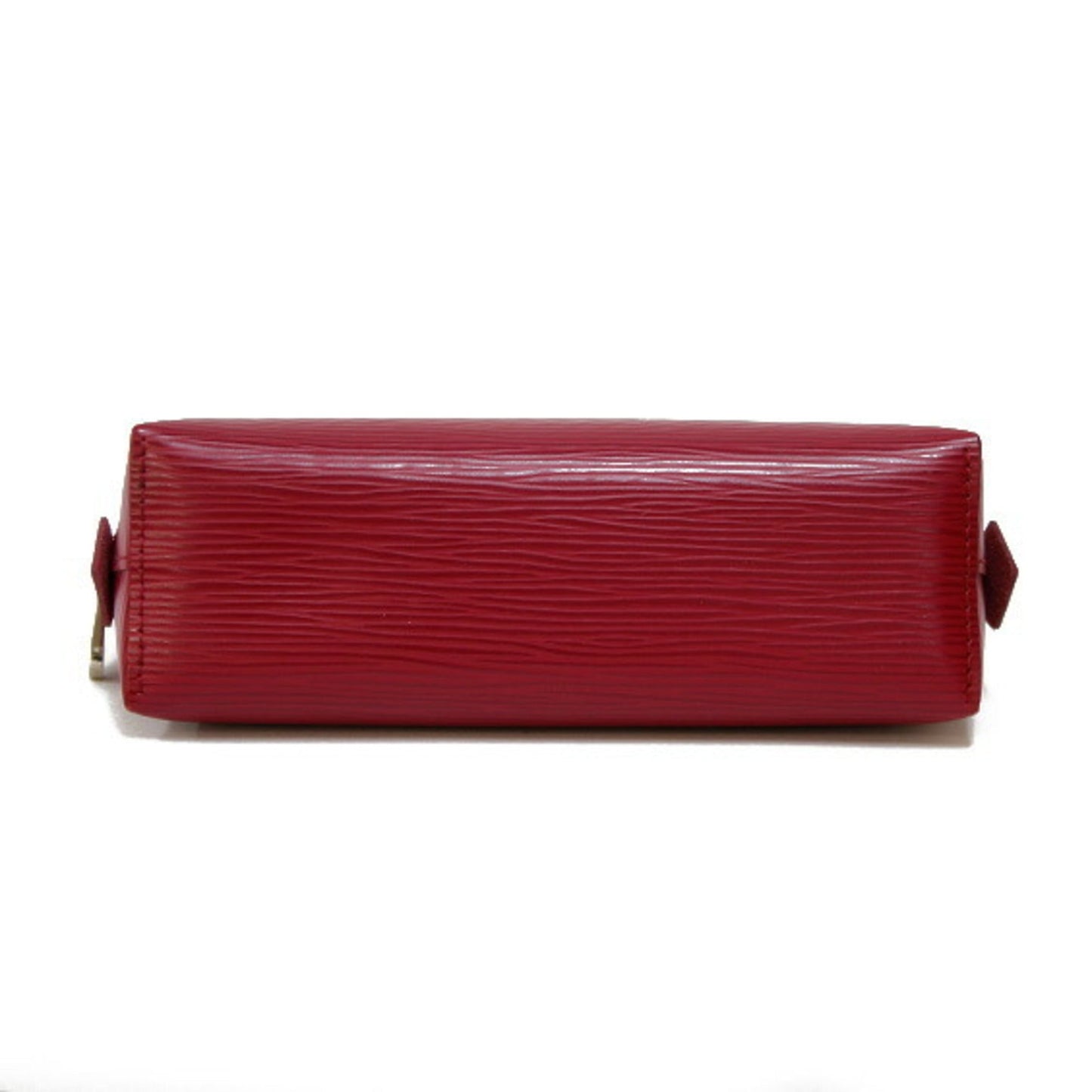 LOUIS VUITTON Epi Pochette Tick Leather Fuchsia Engine Makeup Pouch Louis Vuitton Women's Men's Clutch