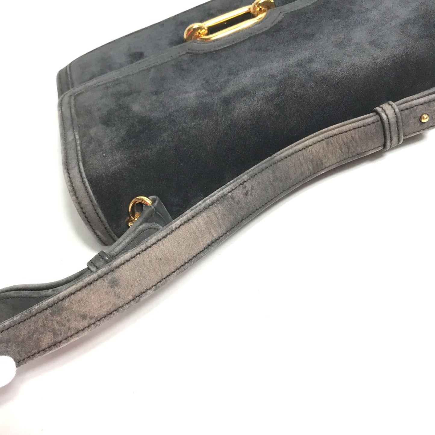 Hermes Gray Leather Shoulder Bag ( )
