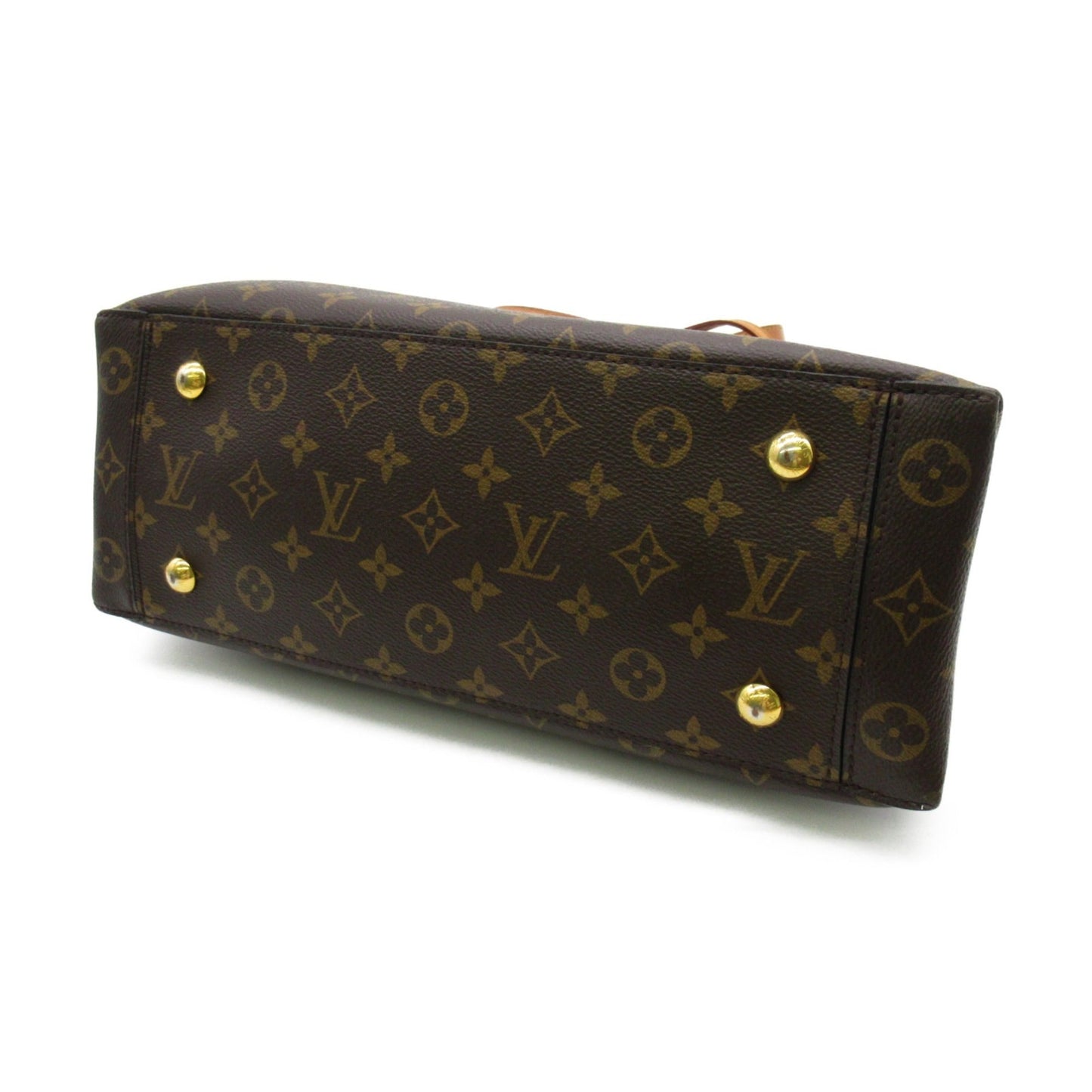 LOUIS VUITTON Flower tote Tote Bag Brown PVC coated canvas