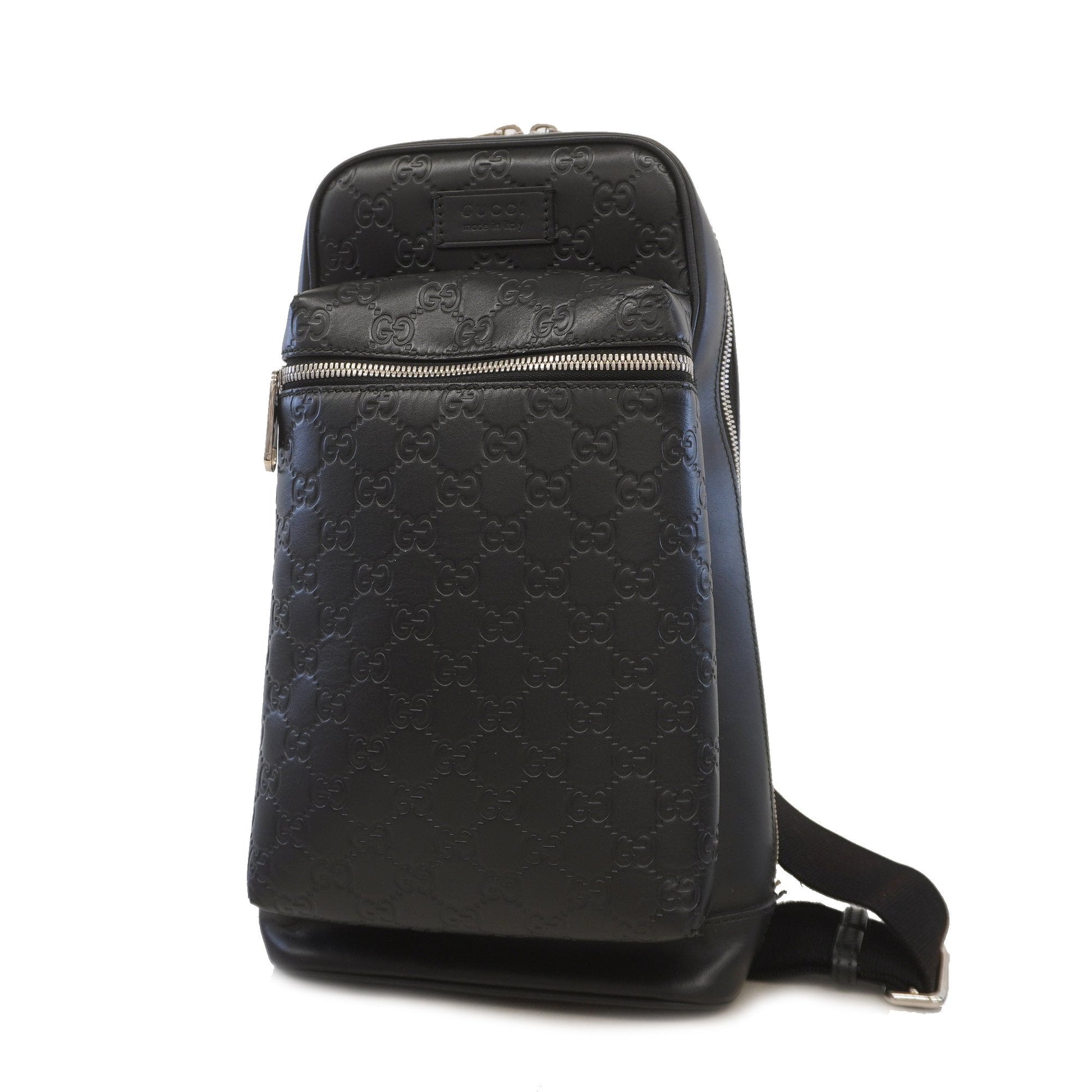 Gucci Guccissima Black Leather Handbag