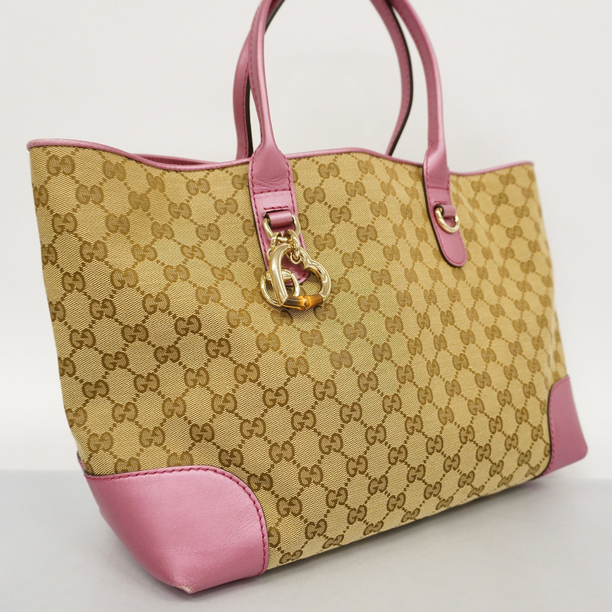 Gucci Leather Canvas Tote