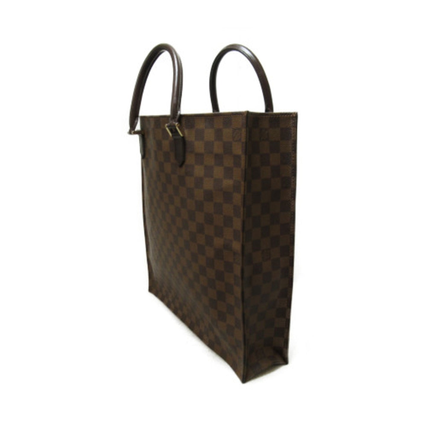 LOUIS VUITTON Sac Plat Brown Ebene Damier PVC coated canvas Handbag