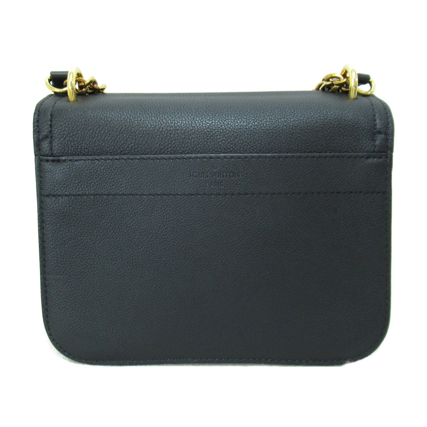 LOUIS VUITTON Rock Me Chain Shoulder Bag Black Black Calfskin Calfskin [cowhide]