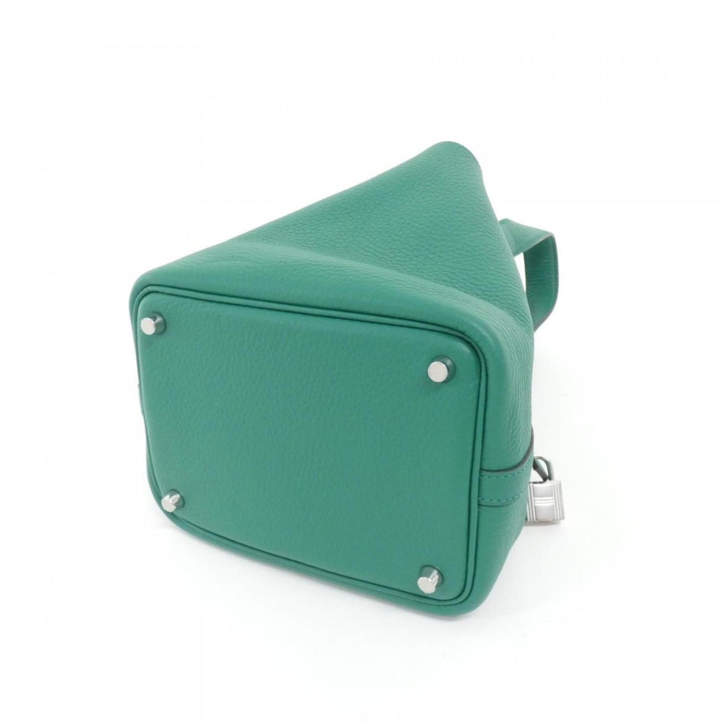 Hermes Green Vert Taurillon Clemence Leather Handbag ( )