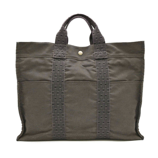 Hermes Gray Nylon Canvas Tote Bag ( )