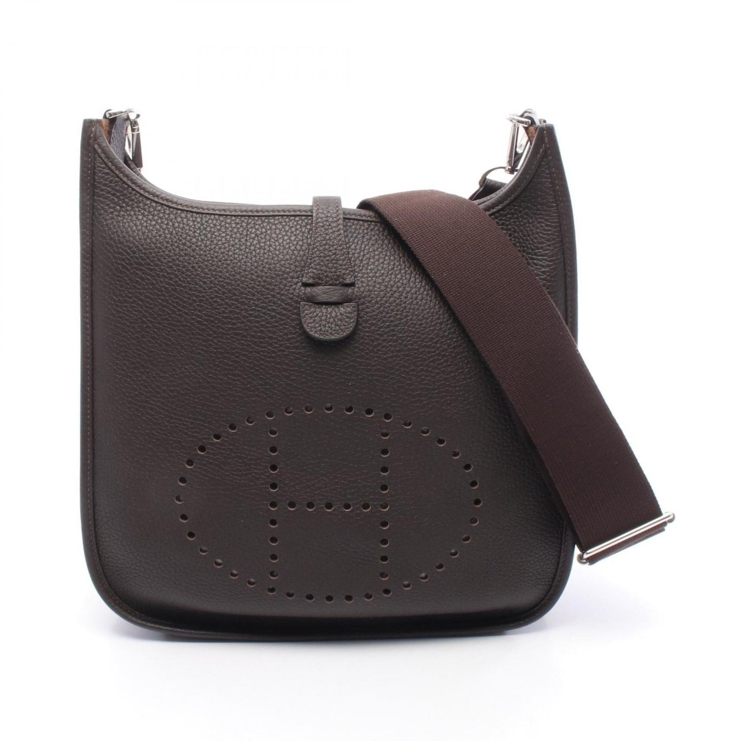 Hermes Brown Taurillon Clemence Leather Shoulder Bag ( )