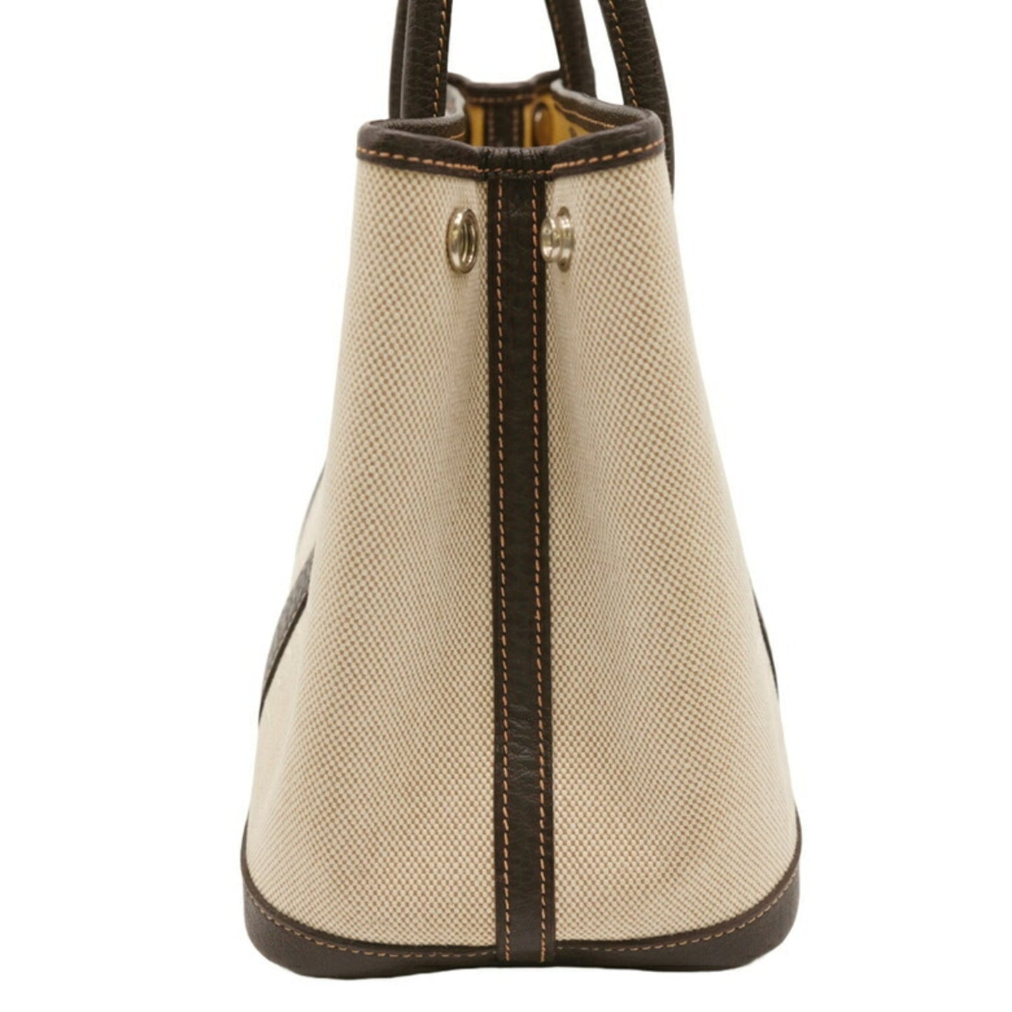 Hermes Garden Beige Brown Toile H Handbag ( )