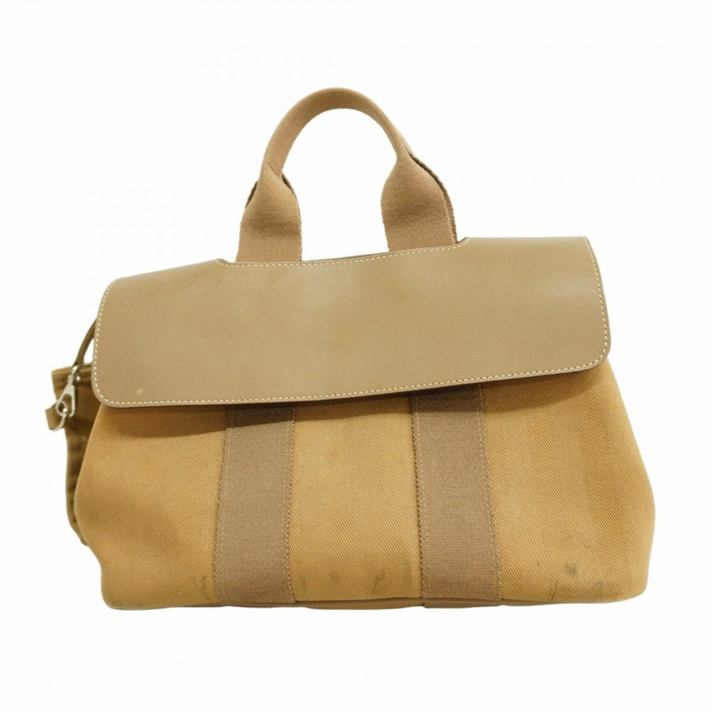 Hermes Etoupe Gray Canvas Handbag ( )