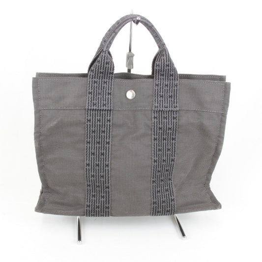 Hermes Gray Canvas Handbag ( )