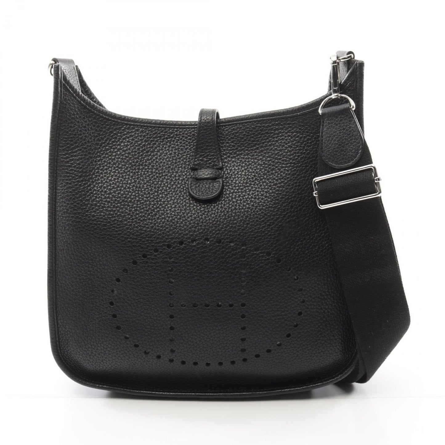 Hermes Evelyne Black Taurillon Clemence Leather Shoulder Bag ( )