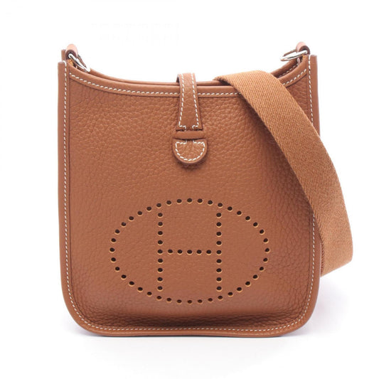 Hermes Evelyne Brown Taurillon Clemence Leather Shoulder Bag ( )