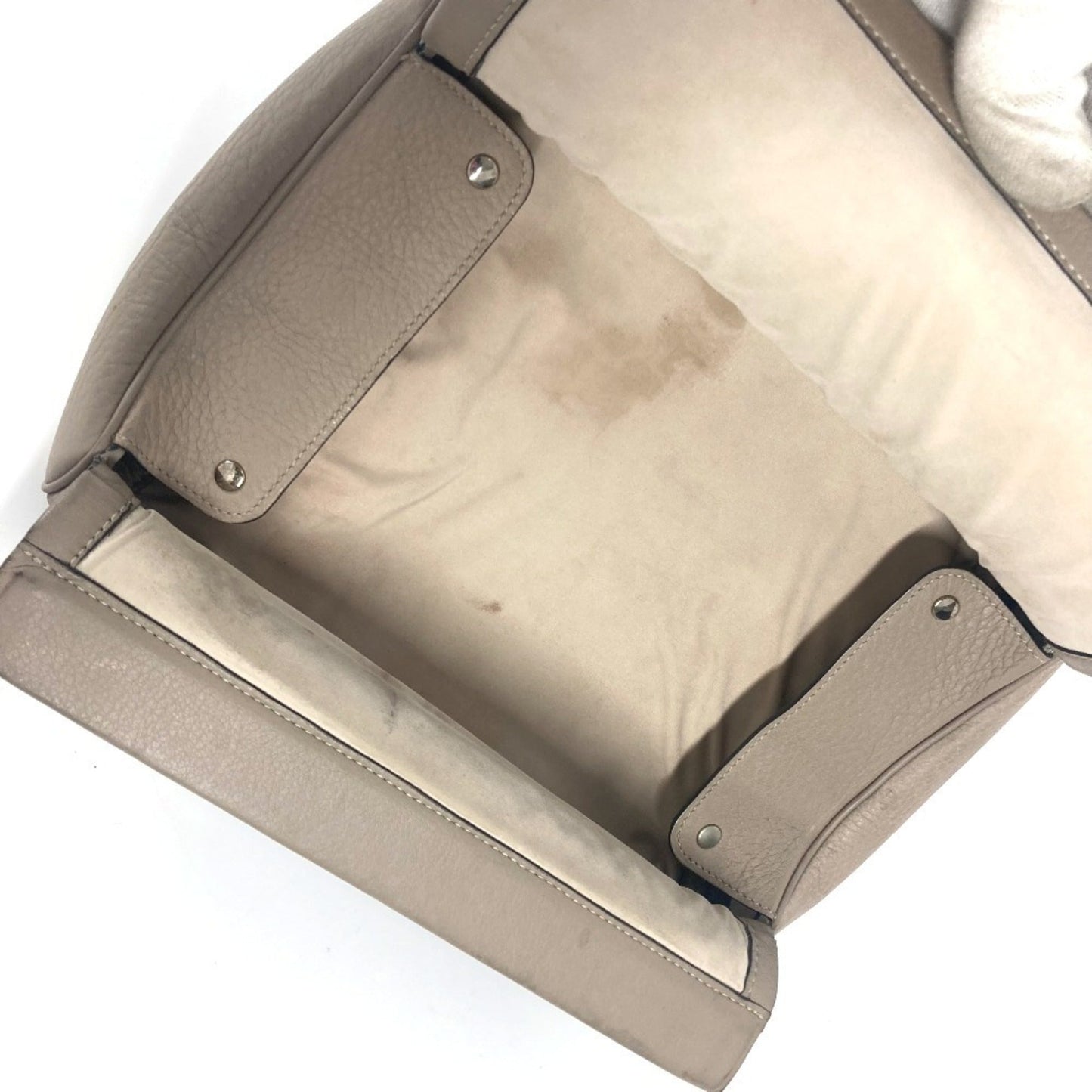 Hermes Equi Grayish Leather Clutch Bag ( )