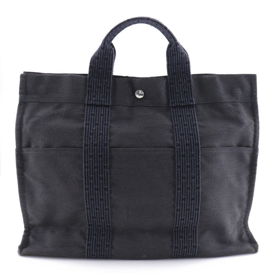 Hermes Gray Nylon Canvas Handbag ( )