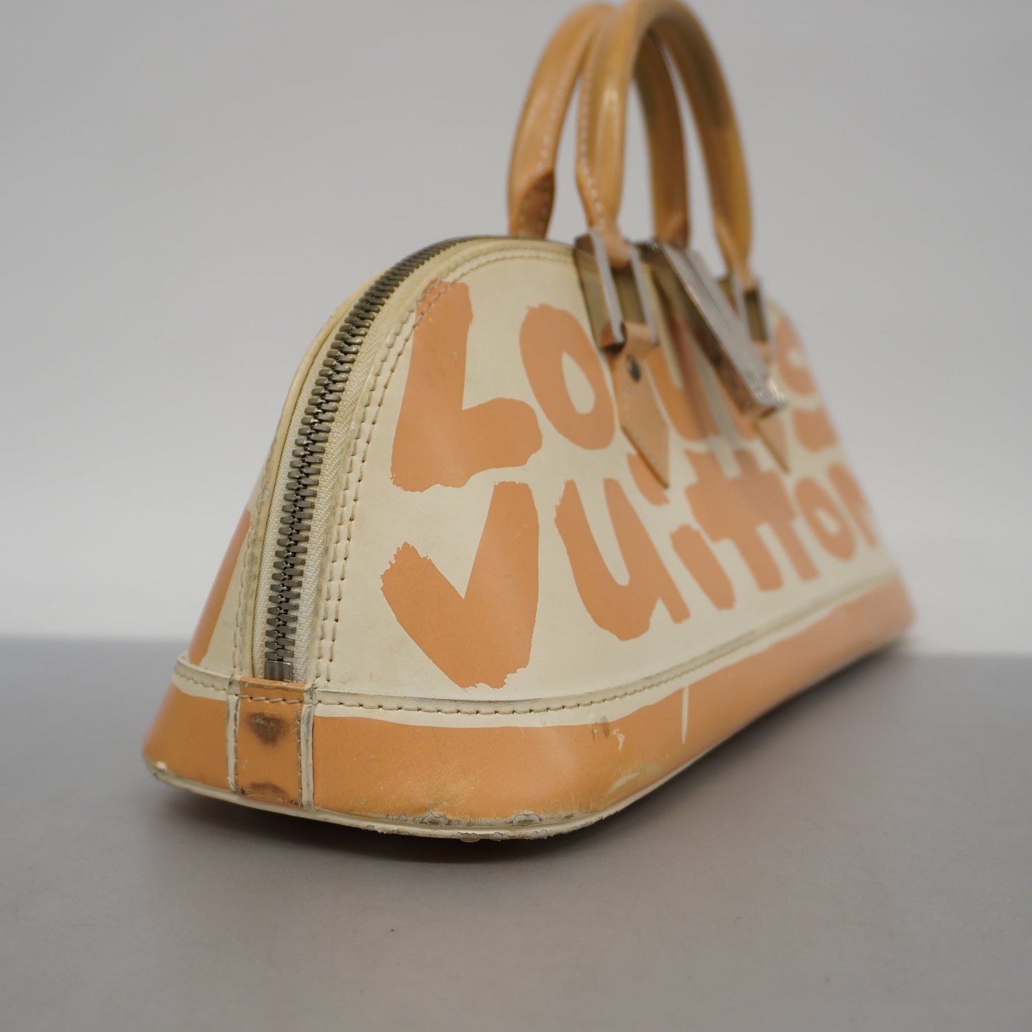 Louis VuittonAuth Monogram Graffiti Alma Horizontal Women's Handbag Beig