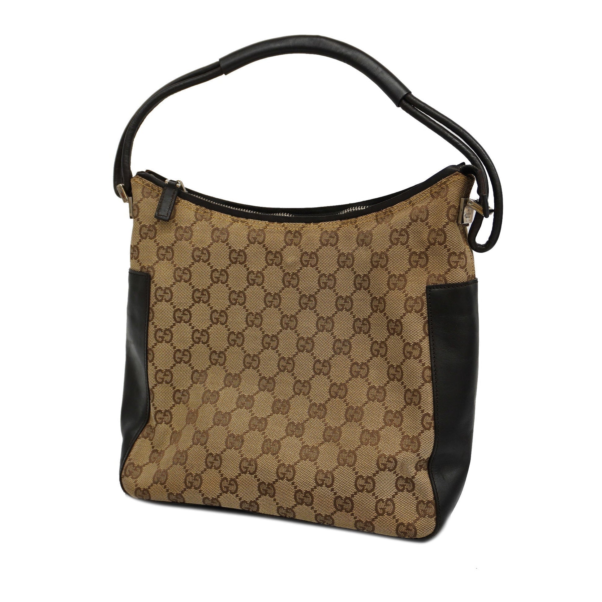 Gucci Leather Canvas Shoulder Bag