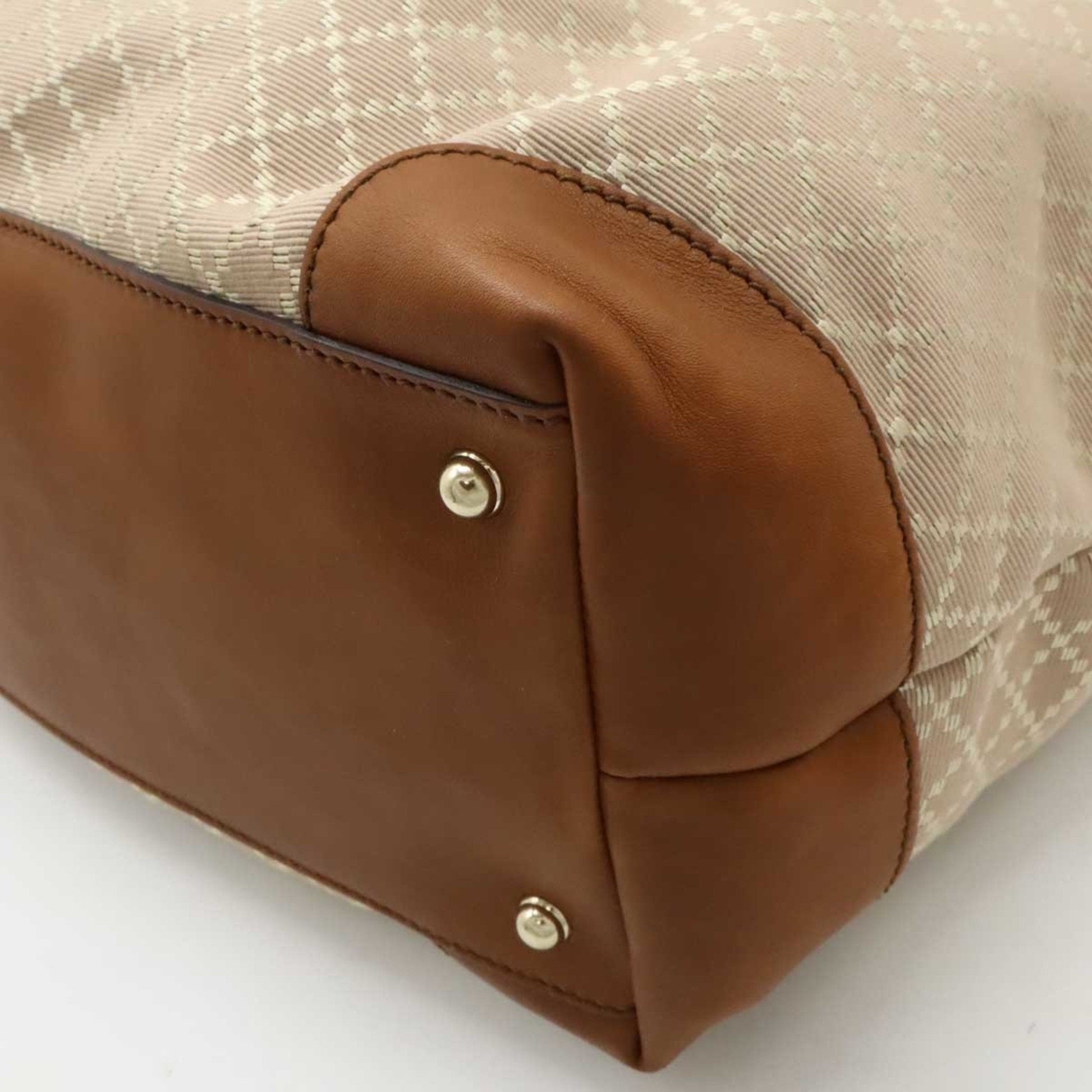 Gucci Leather Canvas Tote