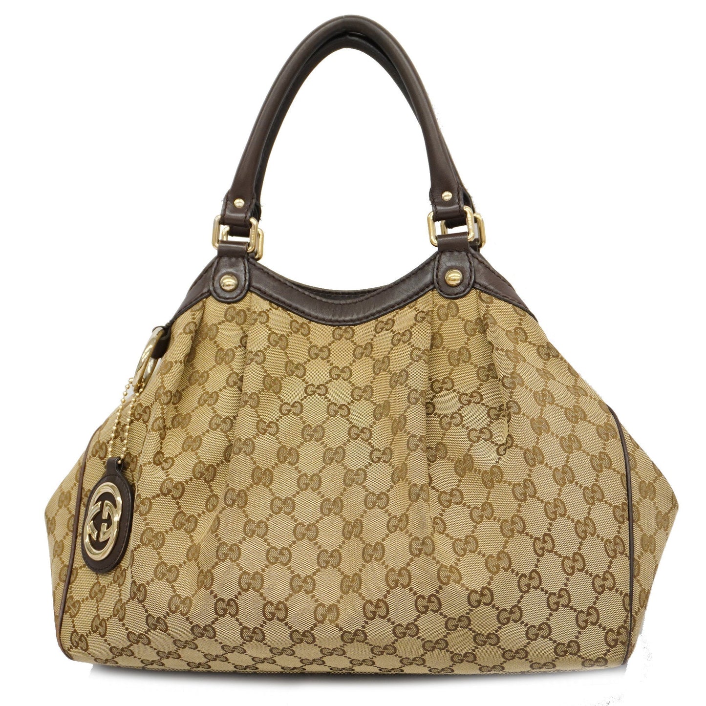 Gucci Leather Canvas Shoulder Bag