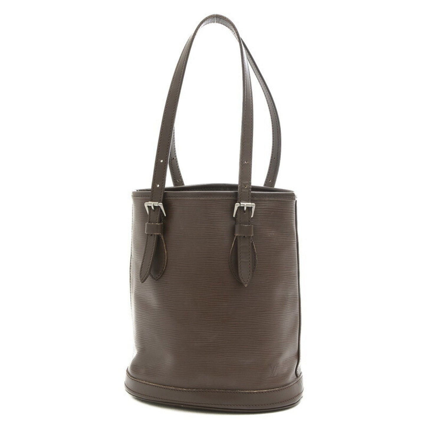 LOUIS VUITTON Epi Bucket PM Tote Bag with Pouch Mocha Brown