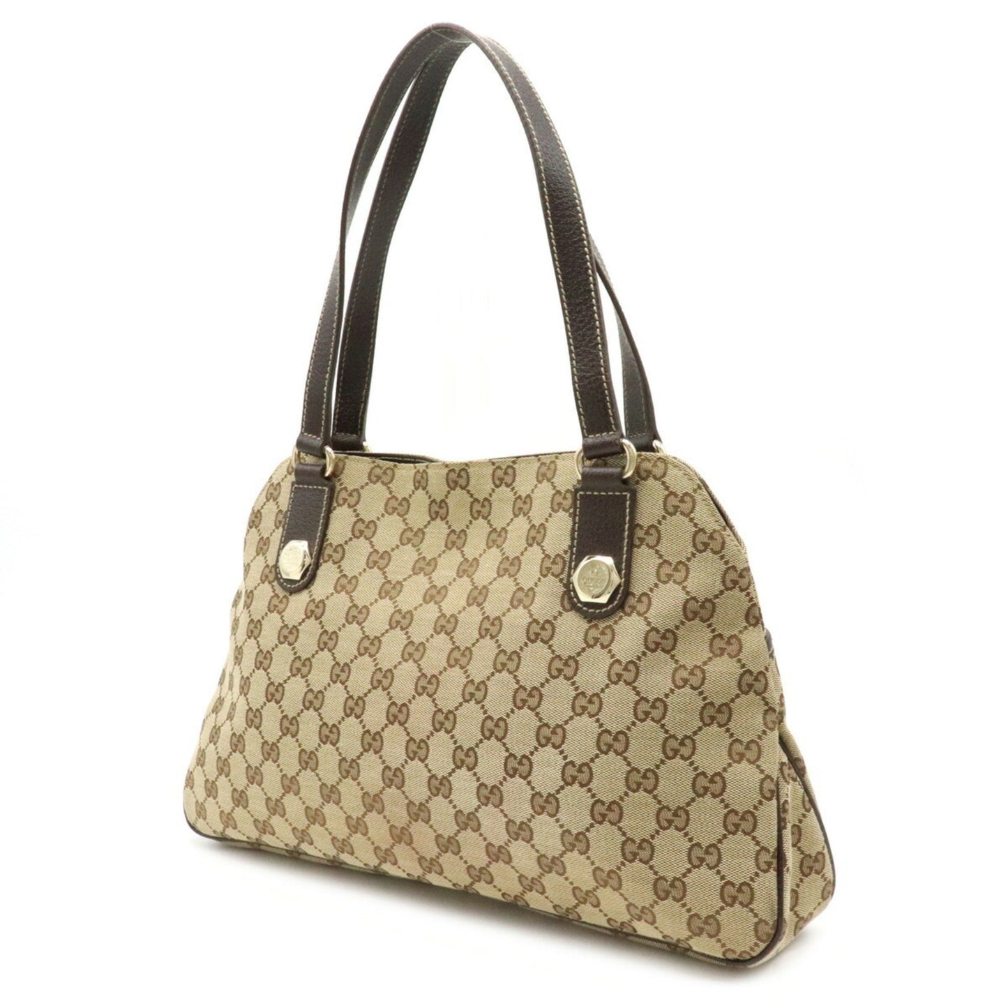 Gucci Lou Leather Canvas Tote