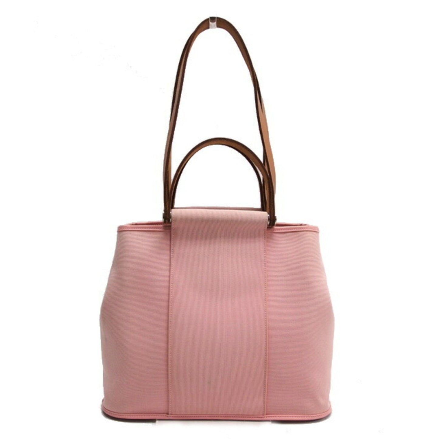 Hermes Cabag Light Pink Toile Officier Handbag Shoulder Bag Tote Bag ( )