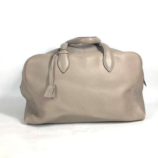 HERMES Boston Duffel bag Taurillon Clemence beige Victoria 2 35 unisex(Unisex)
