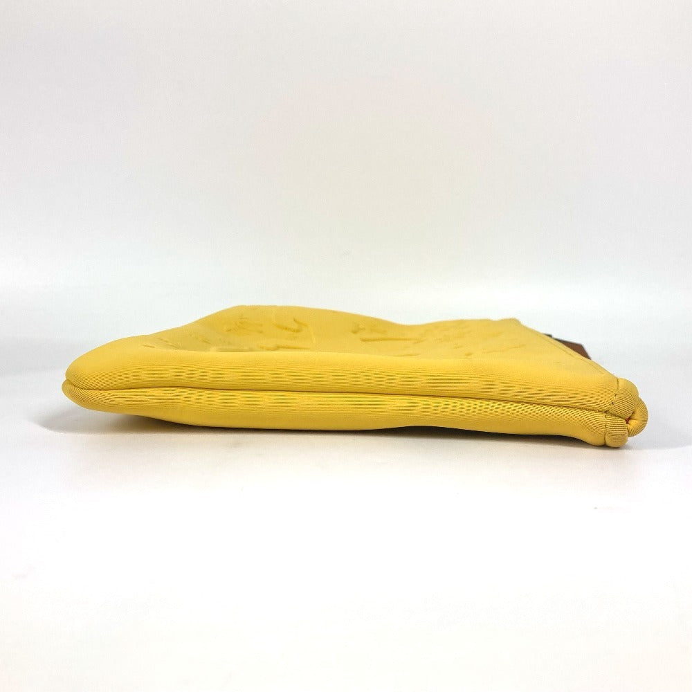 HERMES Pouch polyamide yellow Neovan MM Leopard