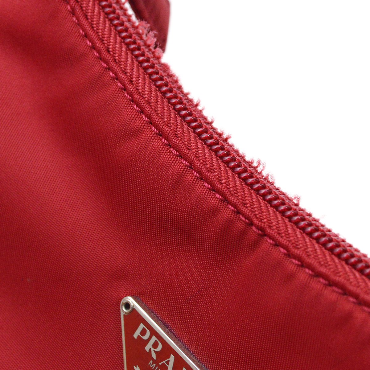 PRADA Red Nylon Hobo Bag