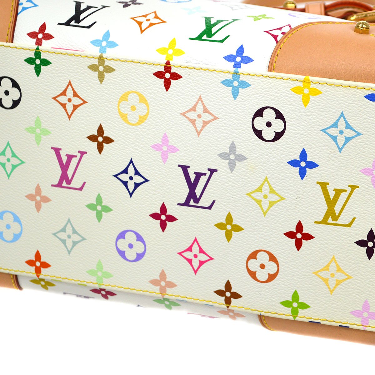LOUIS VUITTON? 2011 CLAUDIA HAND BAG WHITE MONOGRAM MULTI