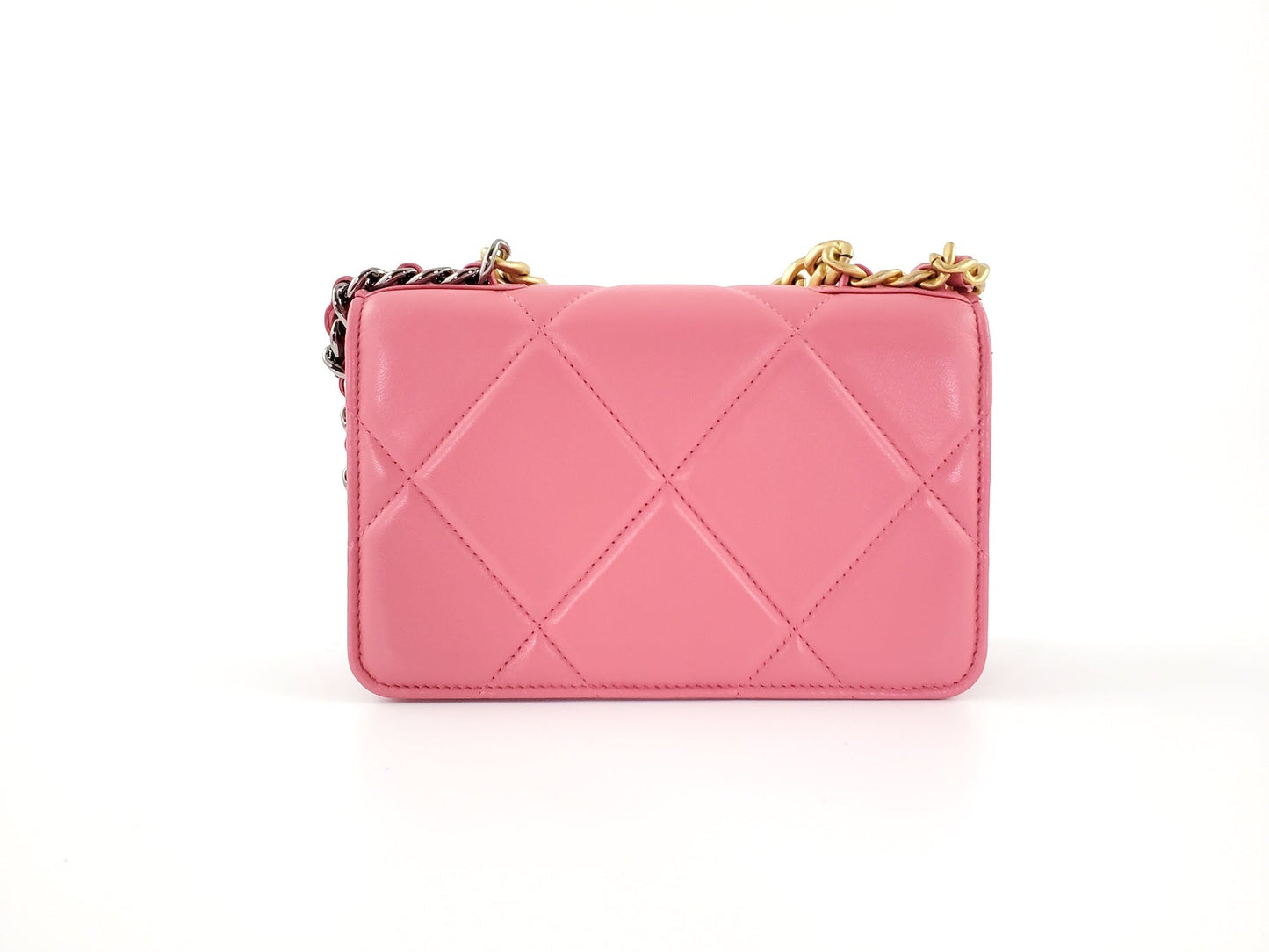 New CHANEL 19 21A Pink Wallet on the Chain WOC Bag