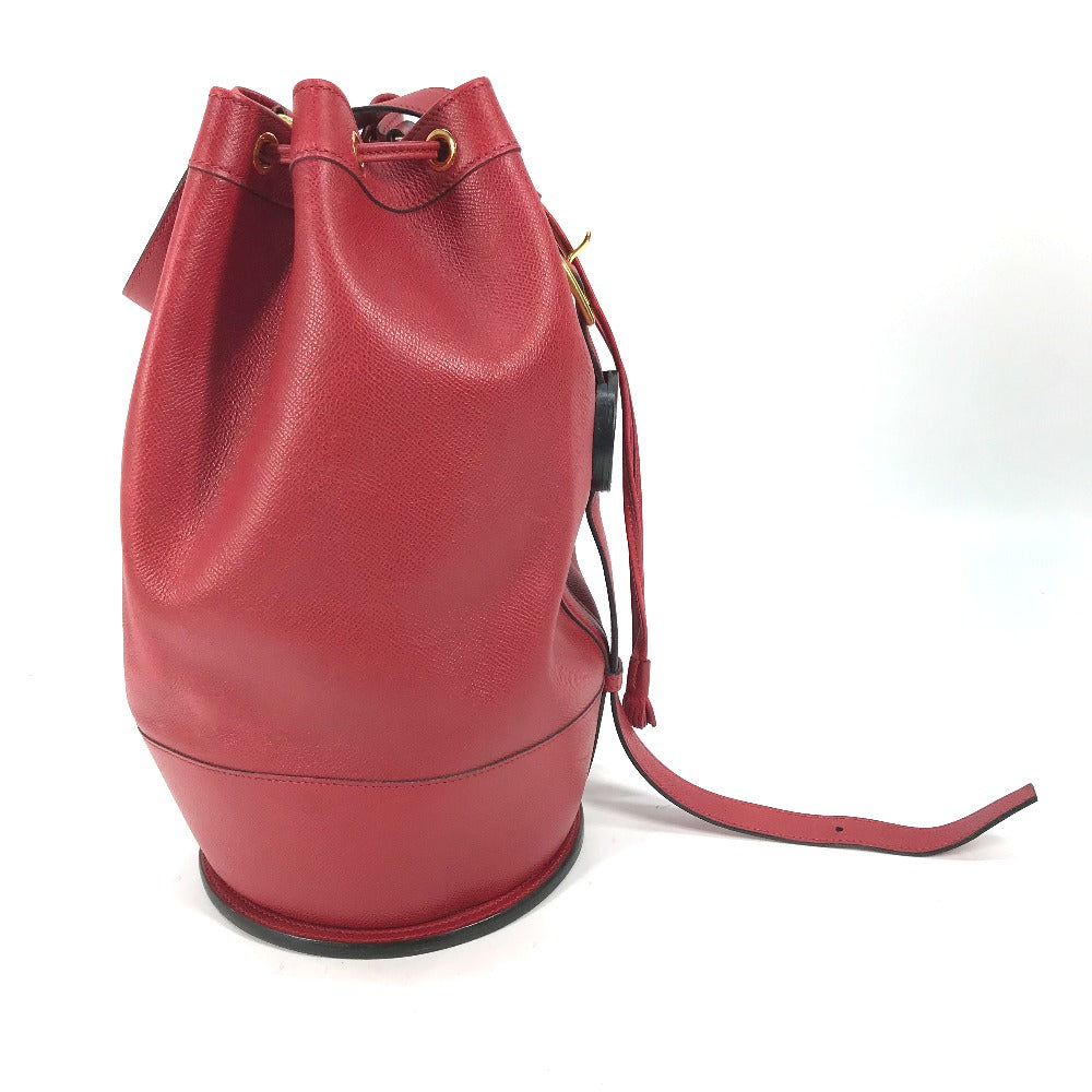 HERMES Shoulder Bag Courchevel Red Shoulder bag, Drawstring bag Standy