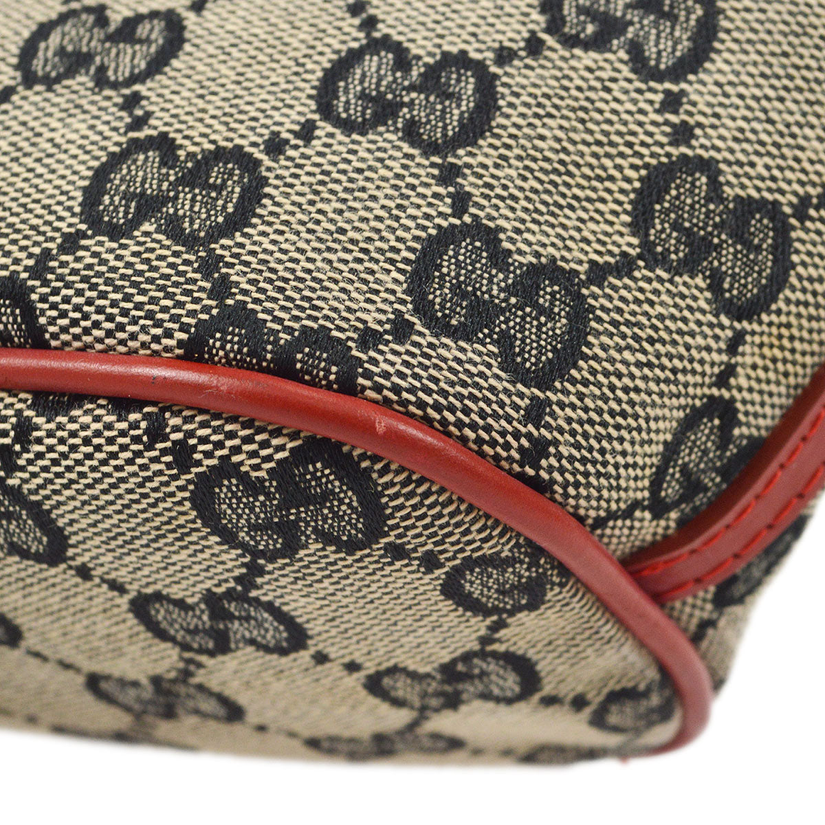 Gucci Leather Canvas Handbag