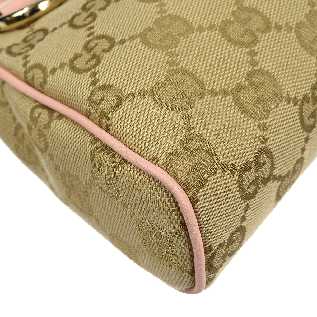 Gucci Leather Canvas Handbag
