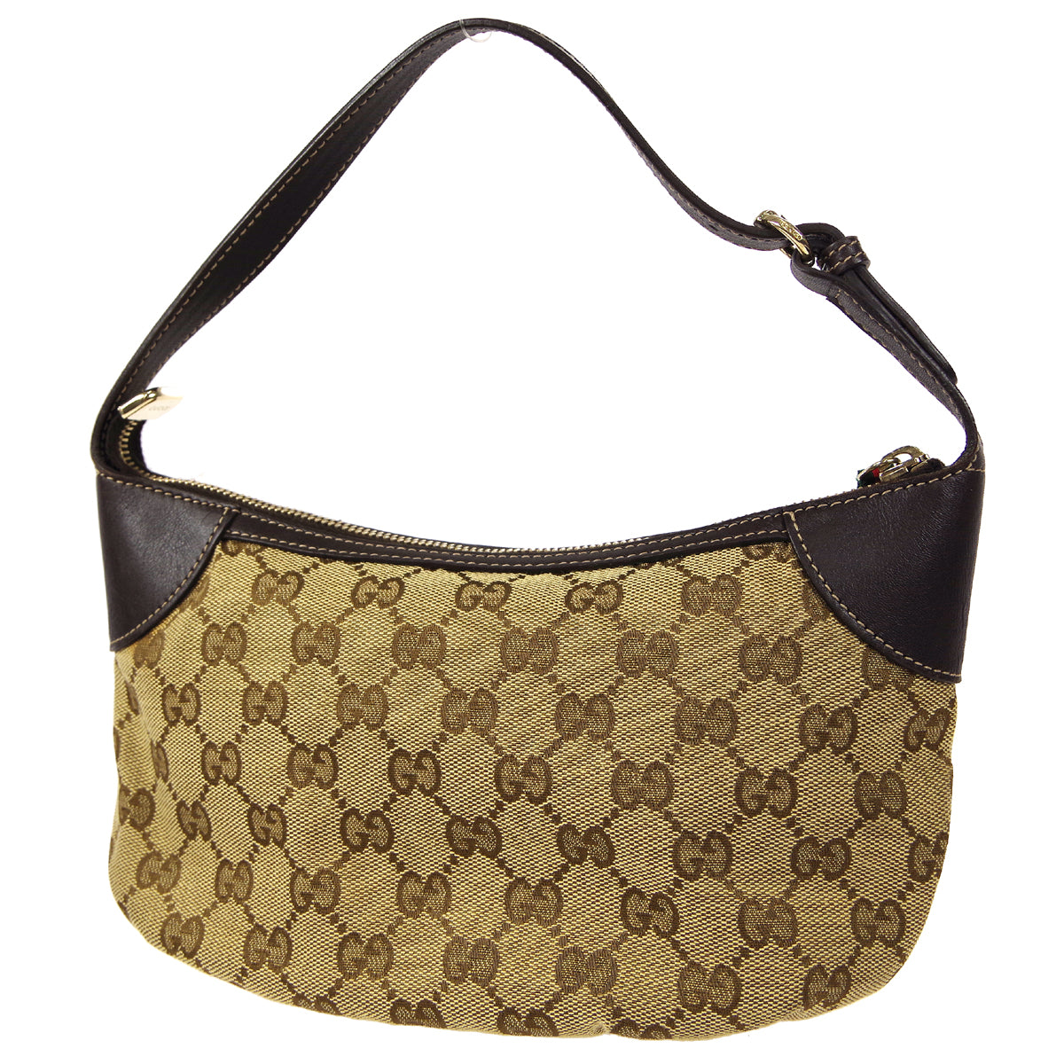 Gucci Leather Canvas Handbag