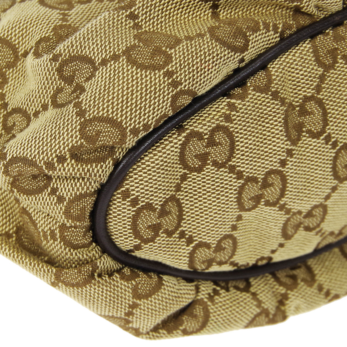 Gucci Leather Canvas Handbag