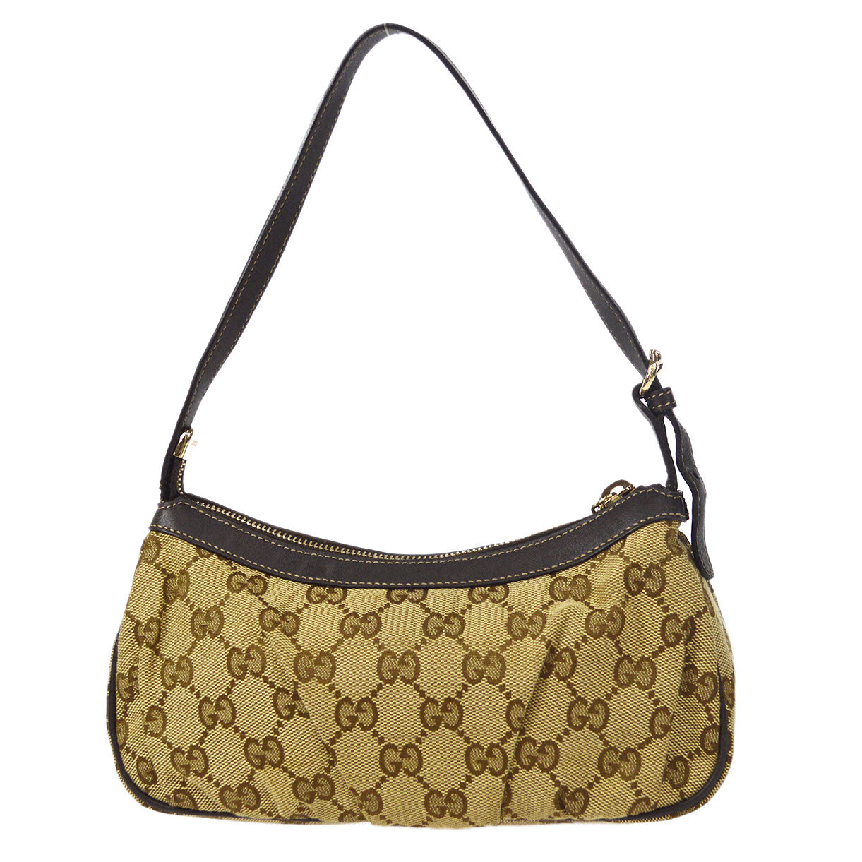 Gucci Leather Canvas Handbag