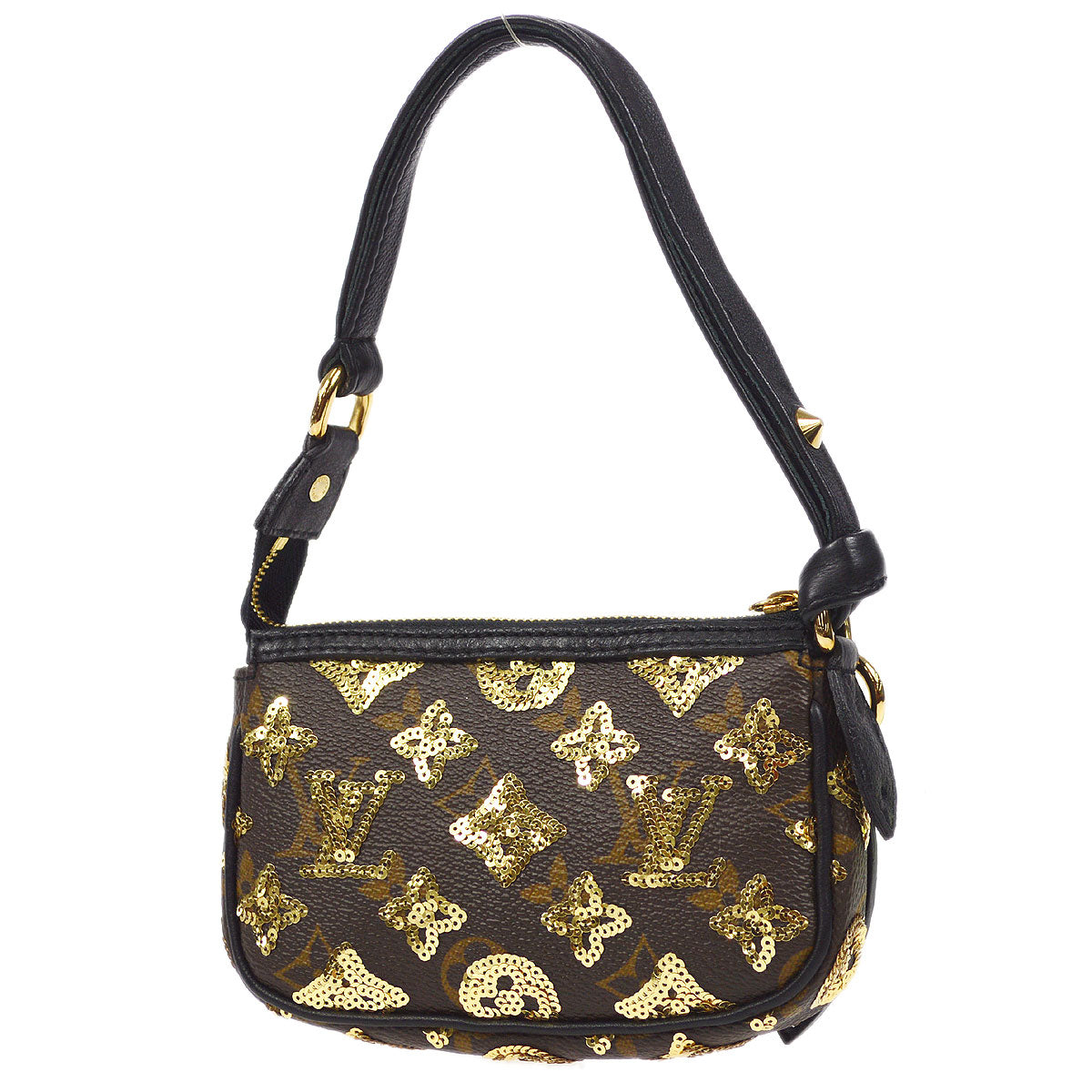 LOUIS VUITTON? 2009 MINI POCHETTE ACCESSOIRES MONOGRAM ECLIPSE Clutch