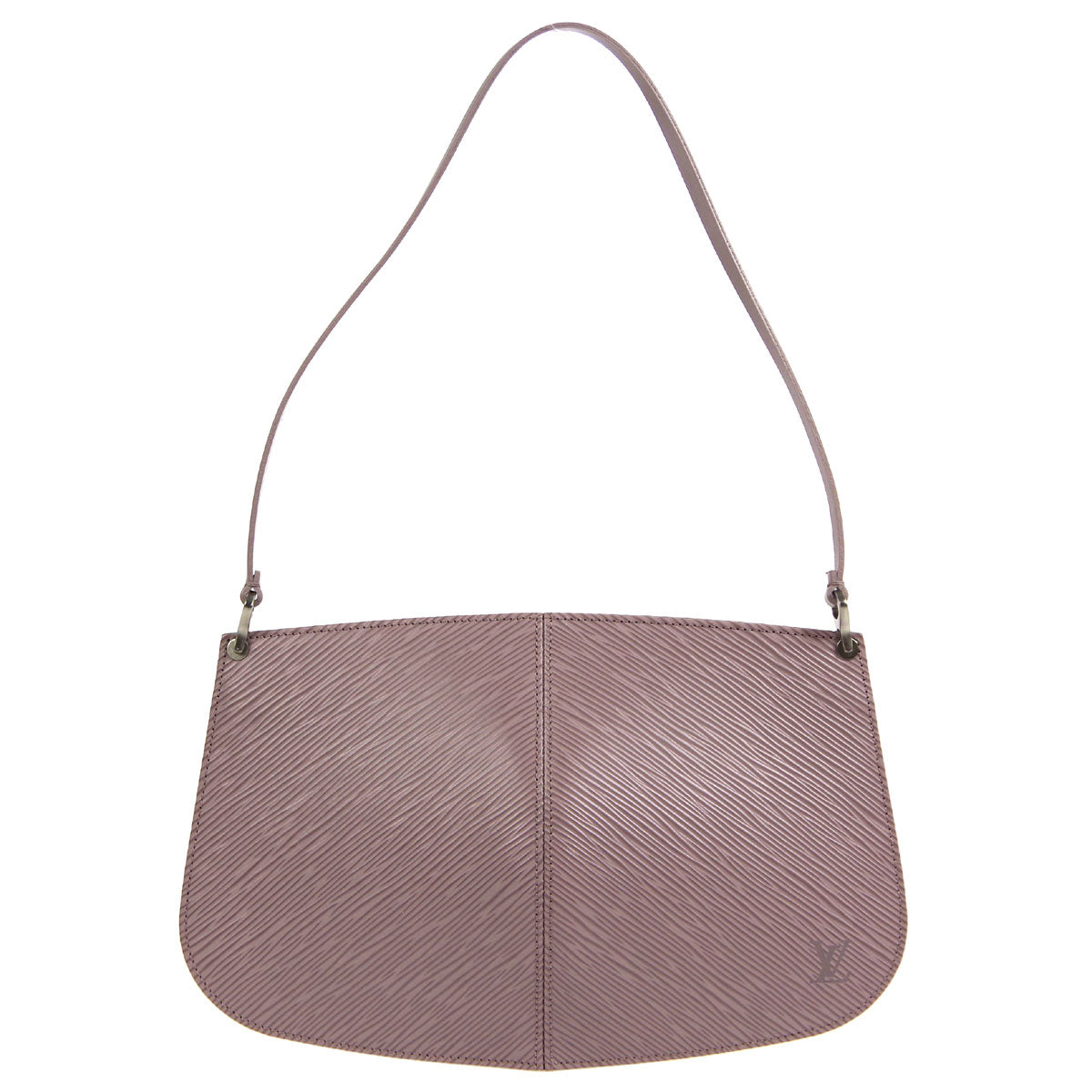 LOUIS VUITTON Pochette Demi-lune Handbag Epi Purple M5262B