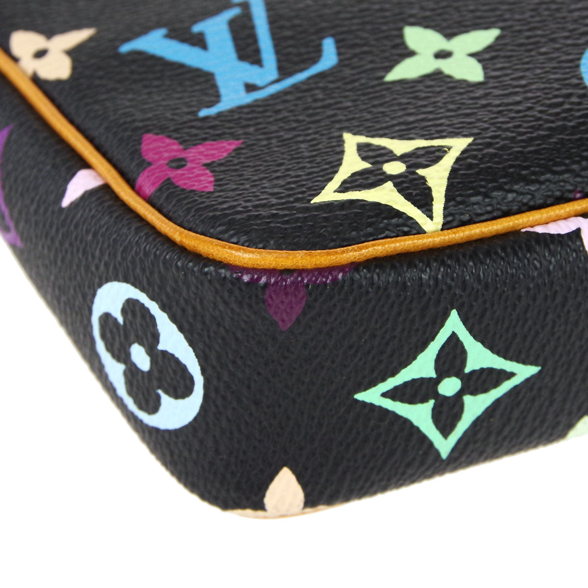 LOUIS VUITTON Pochette Accessoires Handbag Black Multicolor