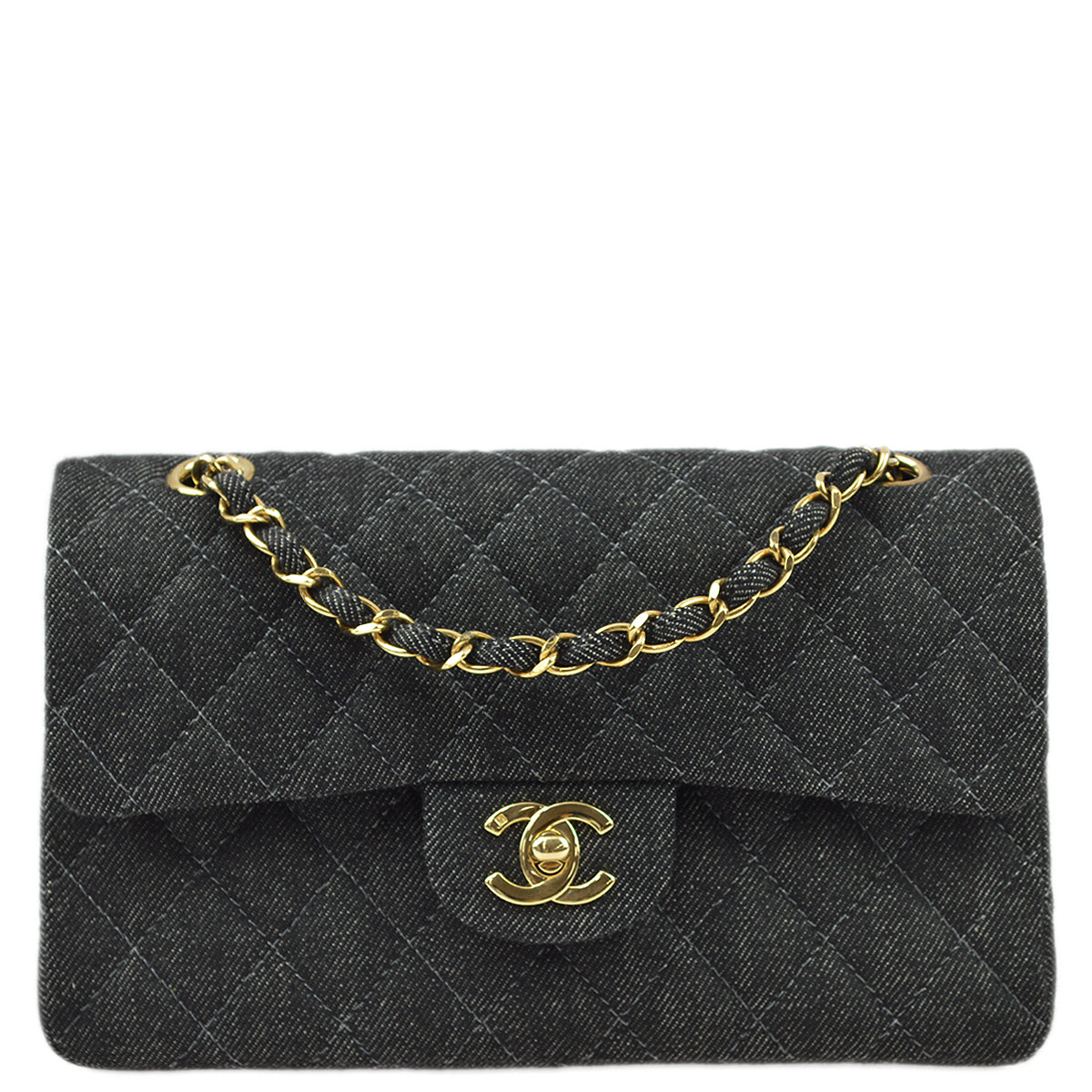 Chanel * 1997-1999 Black Small Classic Double Flap Shoulder Bag