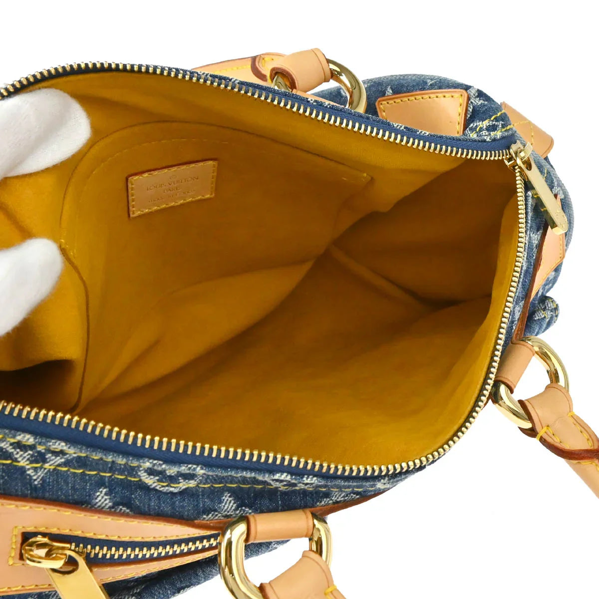 Louis Vuitton 2005 Blue Monogram Denim Neo Handbag M95019