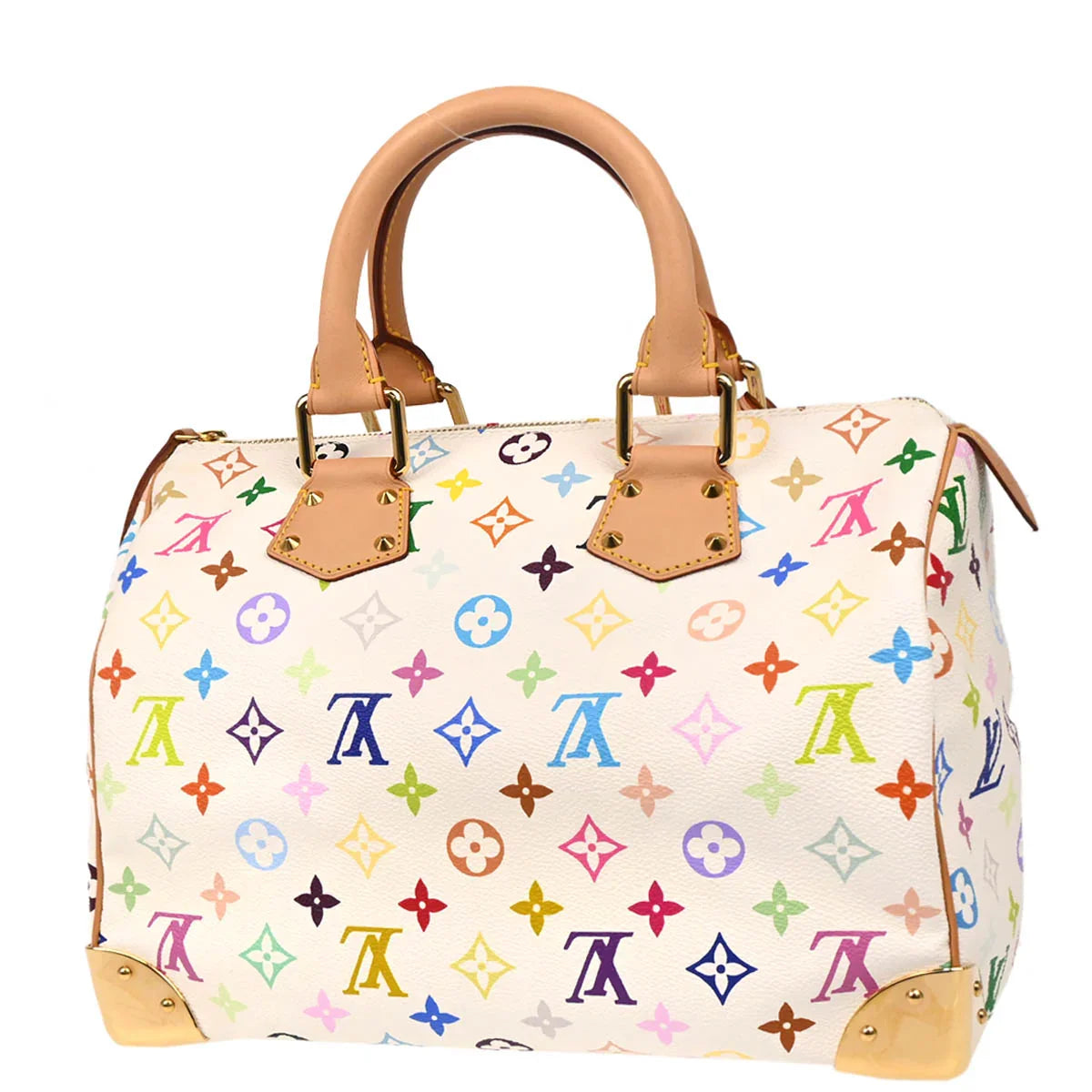 Louis Vuitton 2003 White Monogram Multicolor 30 Handbag M92643