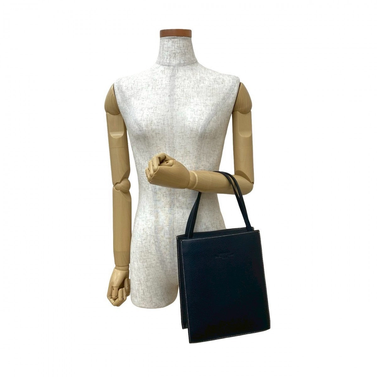 HERMES Handbag Taurillon Clemence Navy Lucy MM