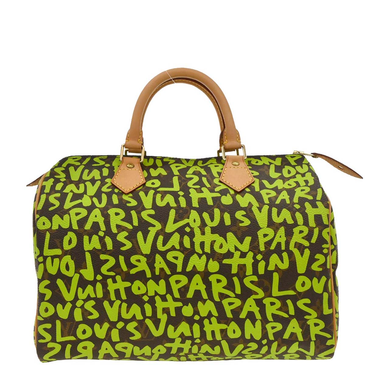 Louis Vuitton 2008 Green Monogram Graffiti 30 Handbag M93706