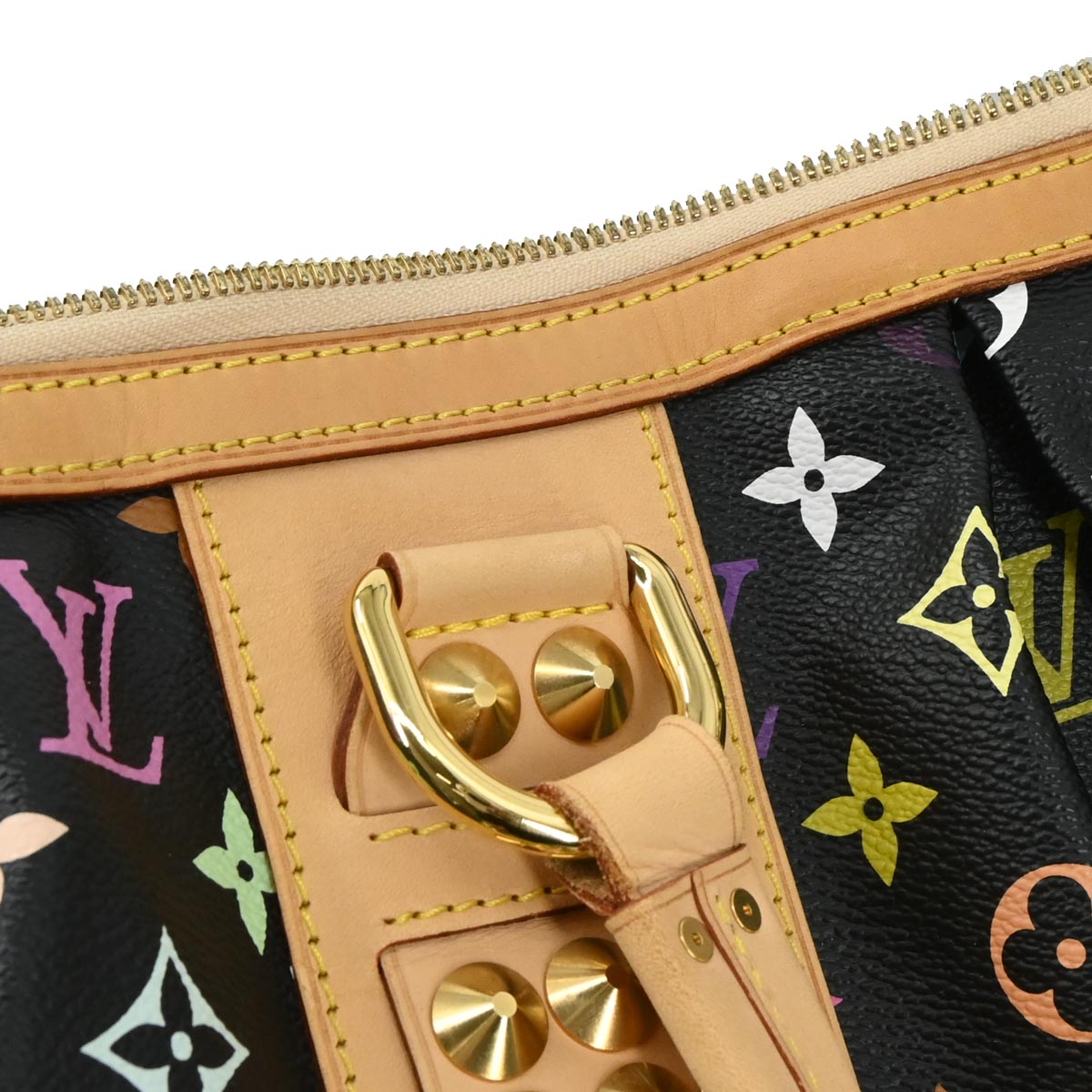 Louis Vuitton Black Multicolor Courtney GM 2way Shoulder Handbag M40261