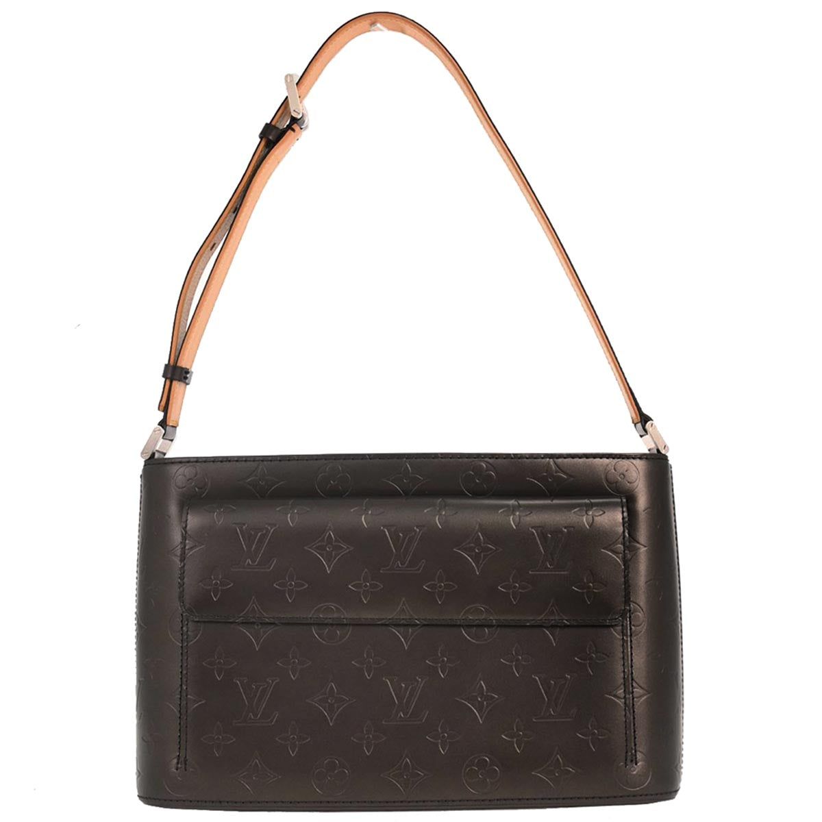 Louis Vuitton 2003 Black Monogram Mat Alston Shoulder Bag M55122